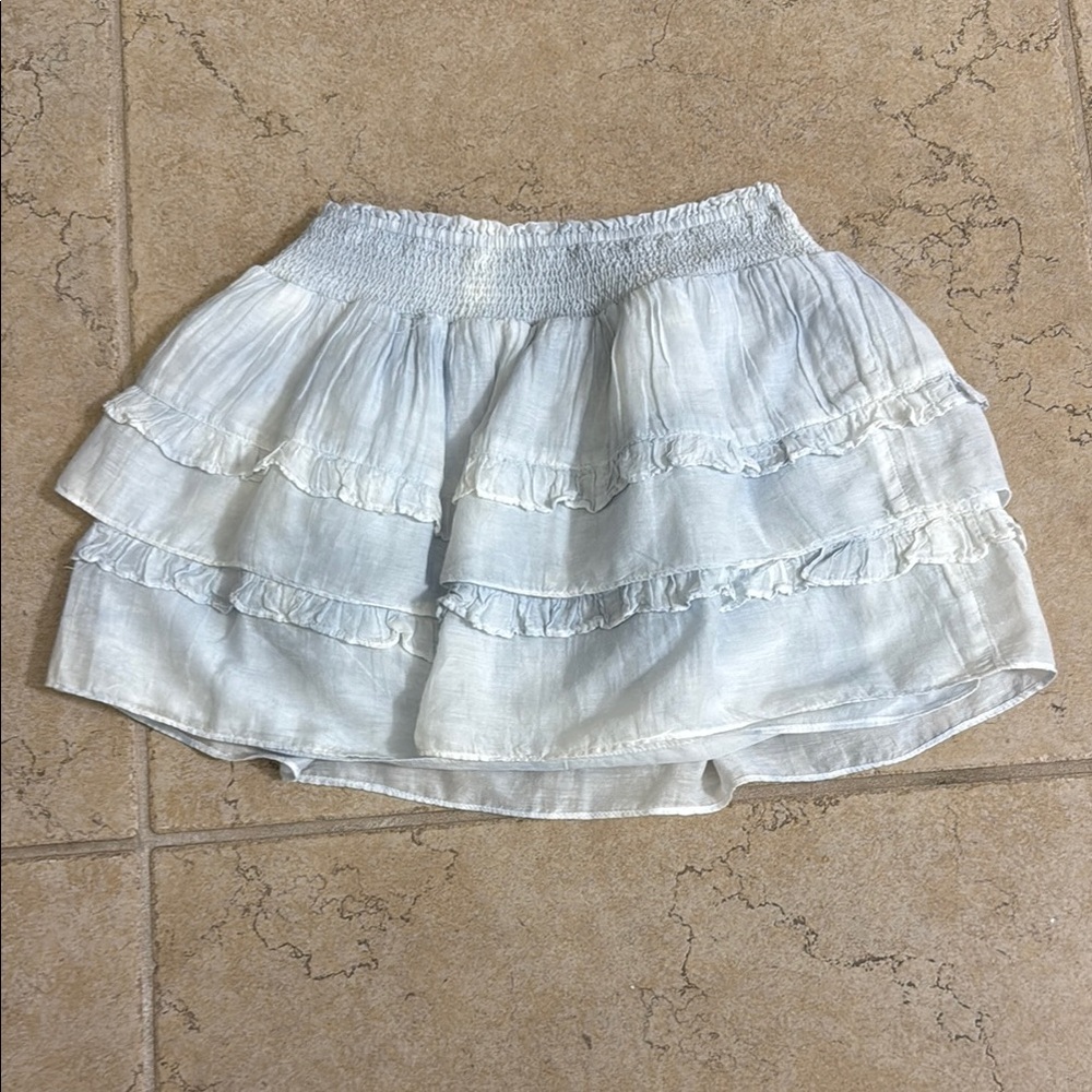 LoveShackFancy White Bubble Mini Skirt. Size XS